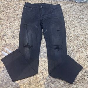 American Eagle - flex - 31x32 - Black distressed flexible‎ jeans#distresseddenim